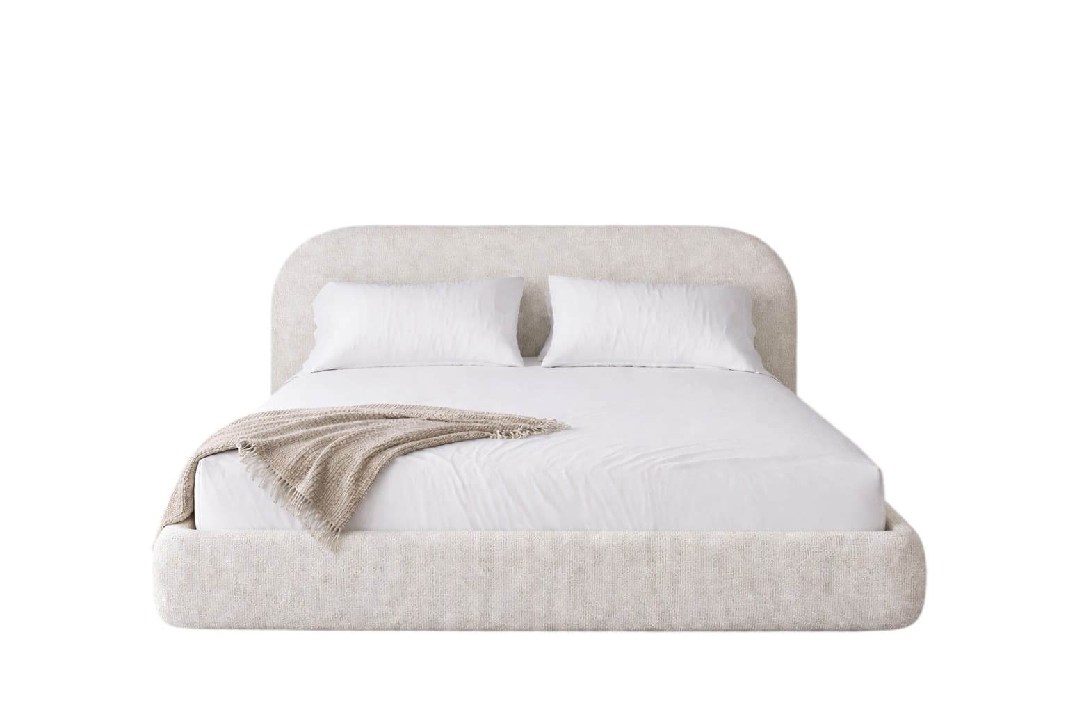 Product image of the  Lv Furniture Havana Bed Frame Qb Ivory from Forty Winks