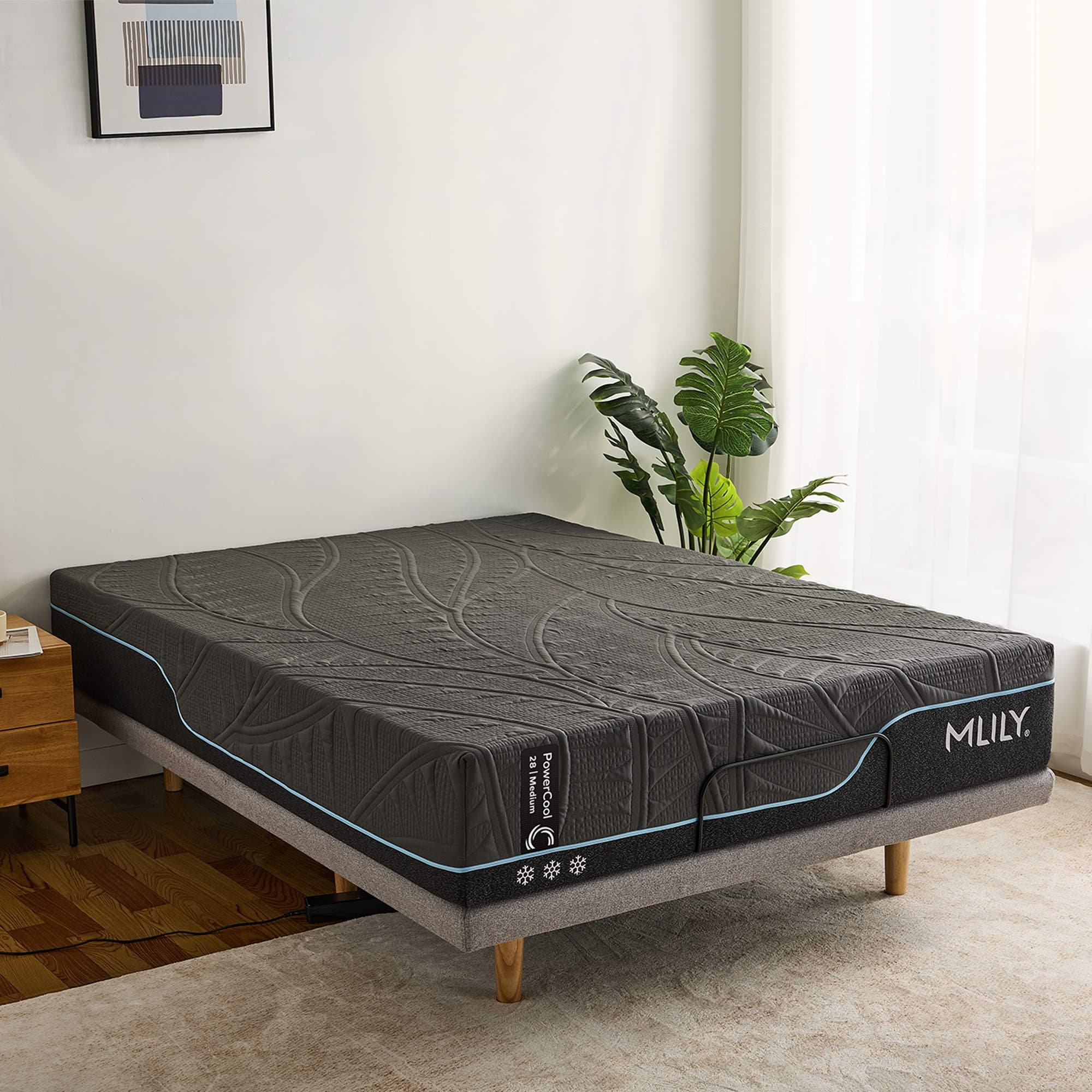 Lifestyle image of the  Mlily Powercool 28 Medium Mattress Qb from Forty Winks