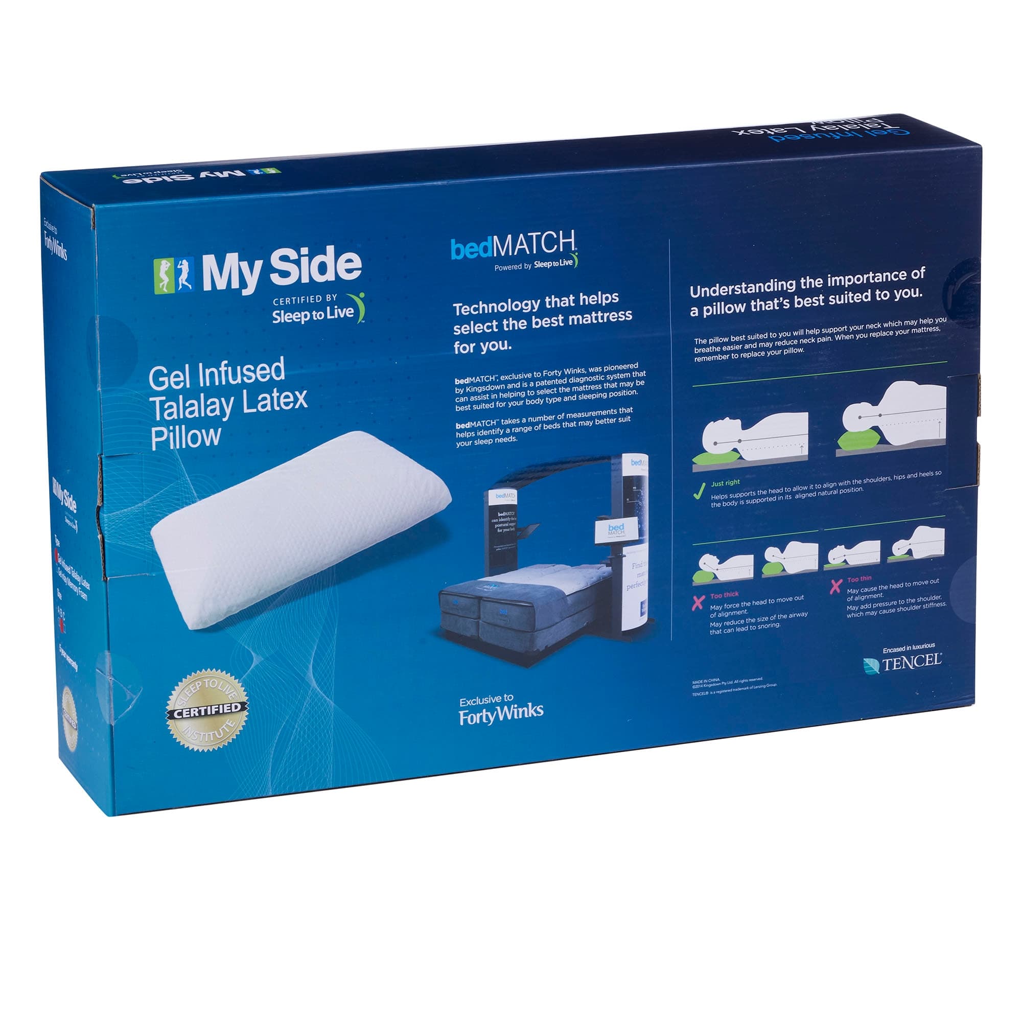 Lifestyle image of the  Myside Pillow Talalay Latex A from Forty Winks