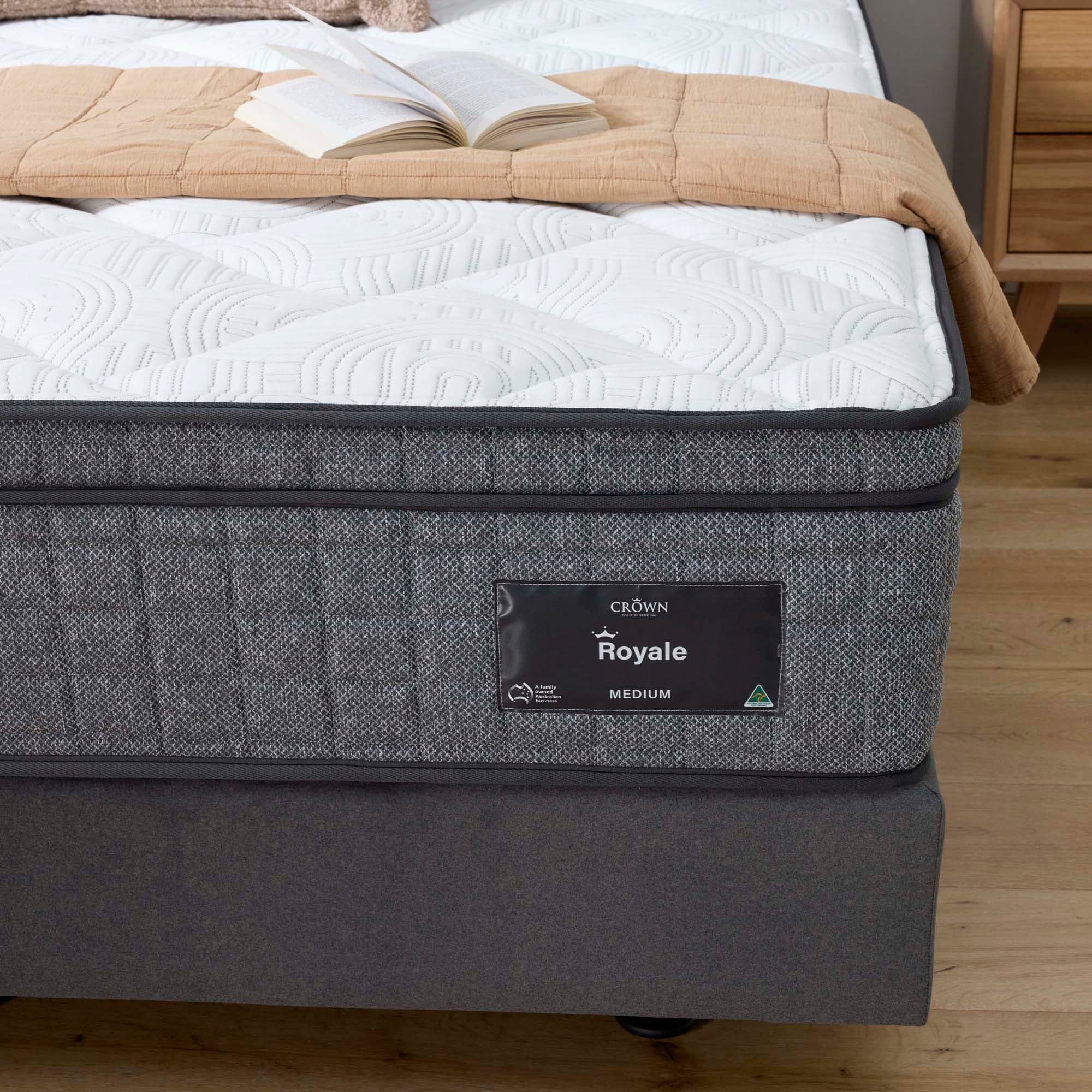 Lifestyle image of the  Royale Medium Qb Mattress from Forty Winks