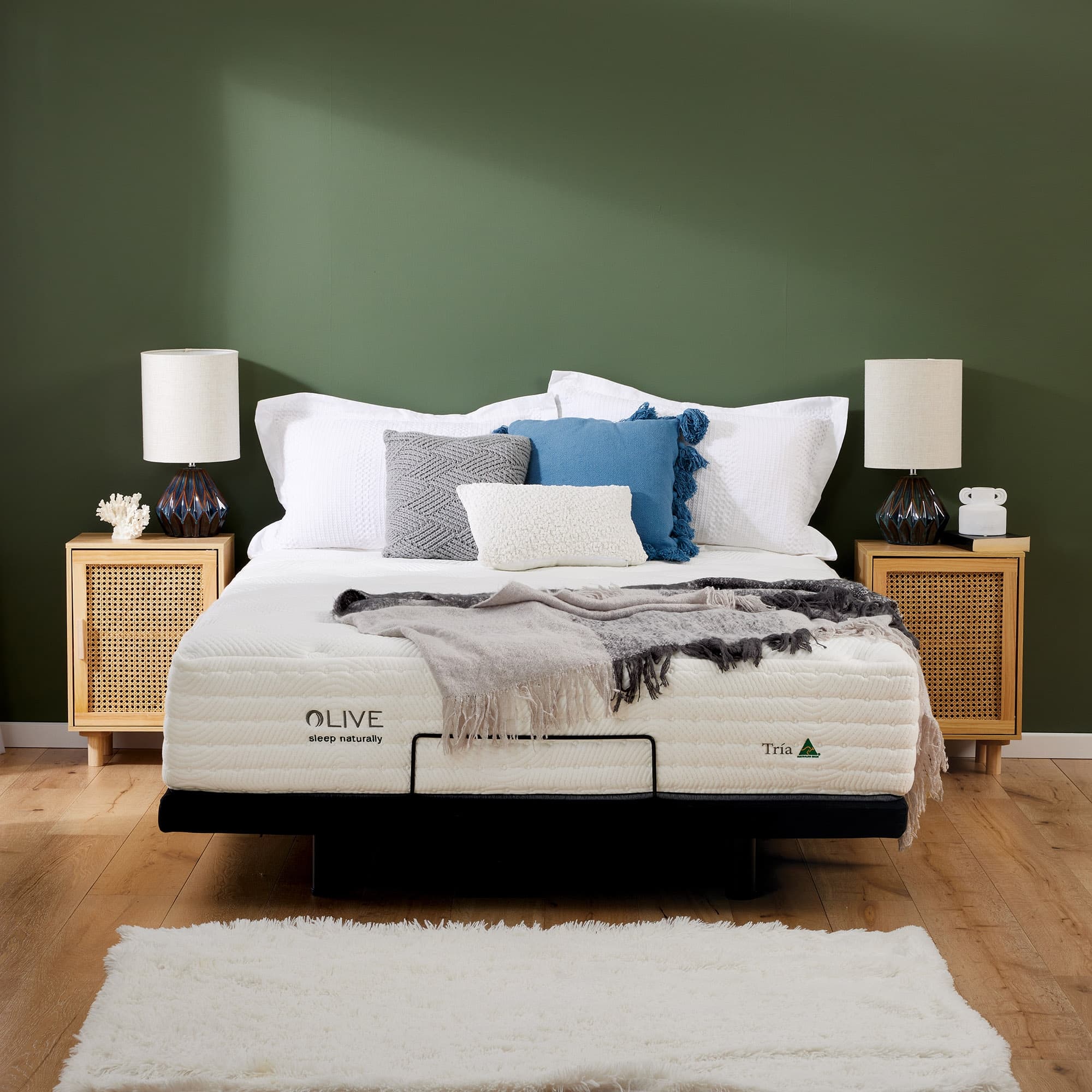 Detail image of the  Olive Tria Qb Mattress from Forty Winks