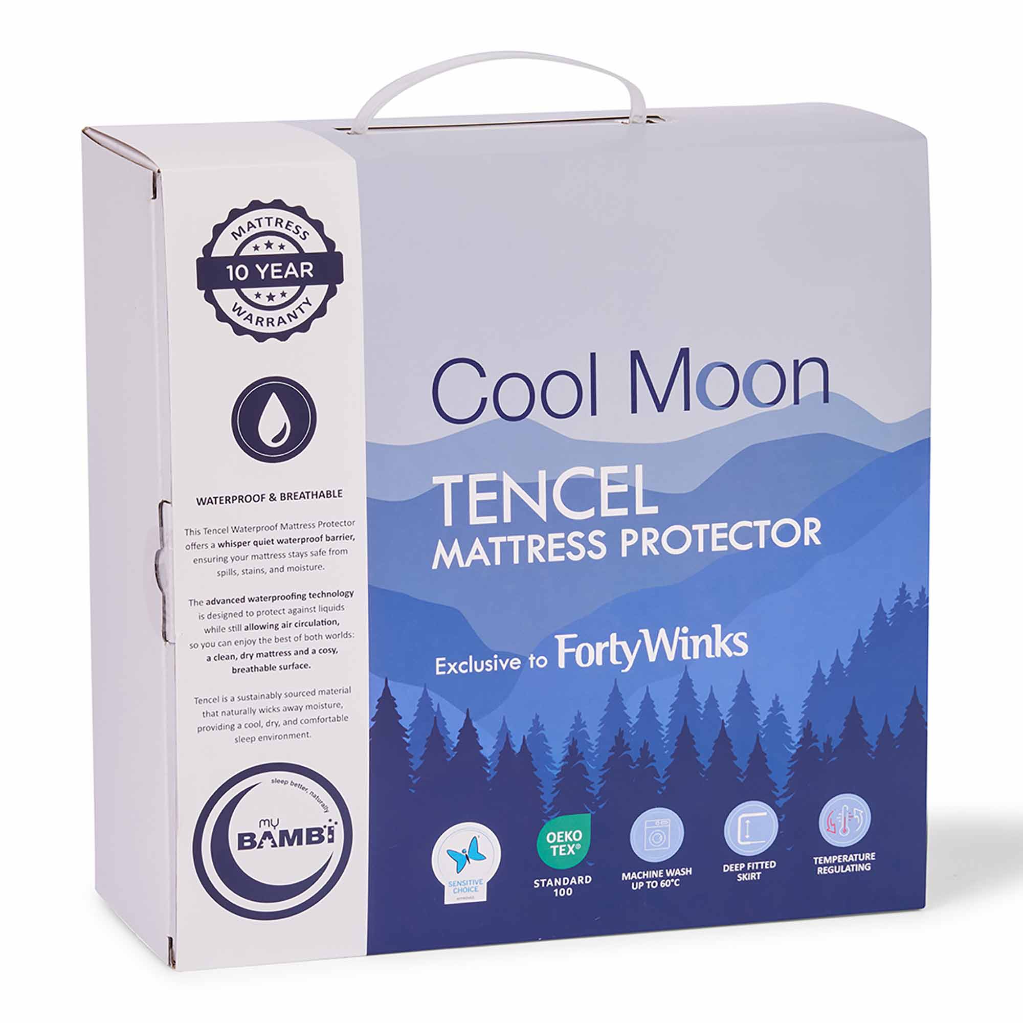 Product image of the  Cool Moon Tencel Mattress Protector Qb from Forty Winks