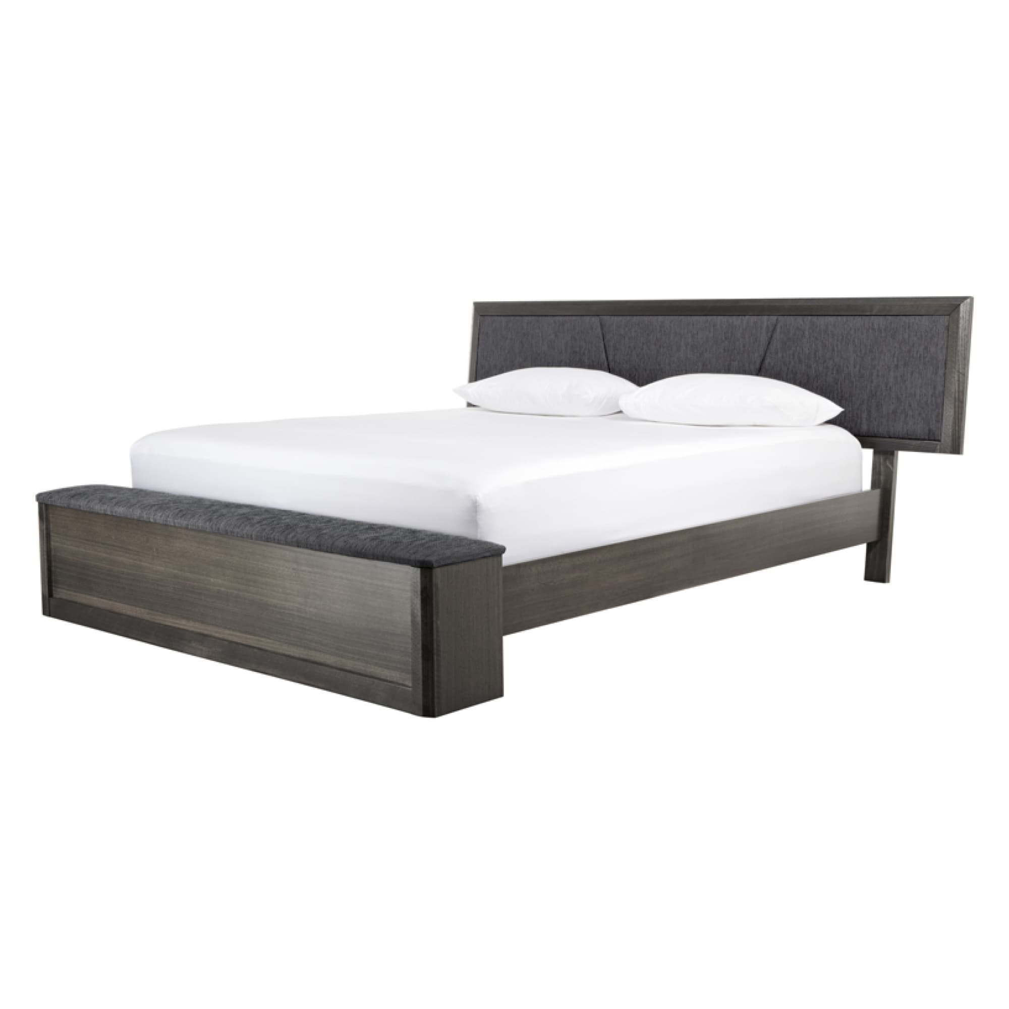 3D image of the  Maitland Extended Qb Bed W/Box Foot Storage (Charcoal, Vibe Charcoal) from Forty Winks