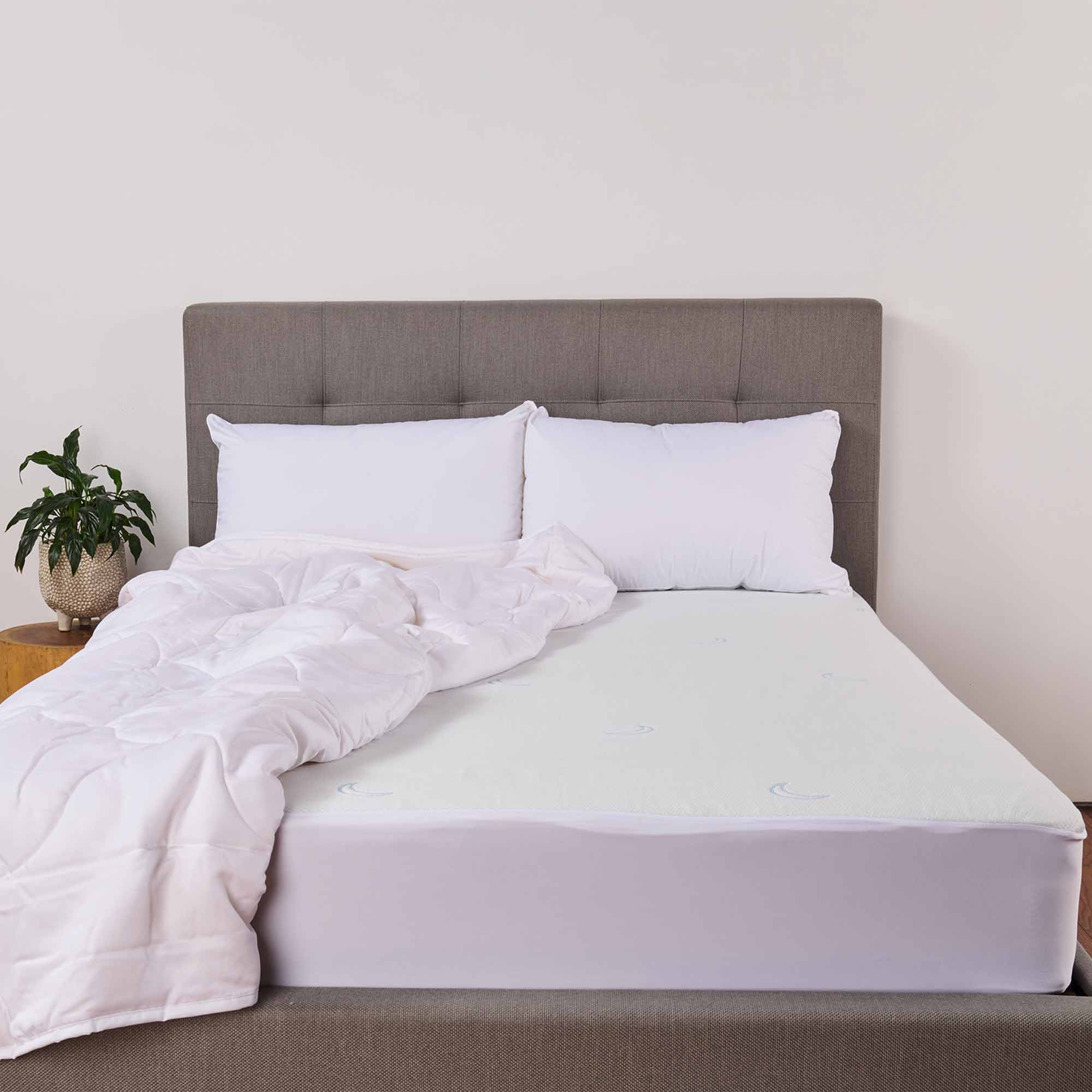 Lifestyle image of the  Cool Moon Tencel Mattress Protector Qb from Forty Winks