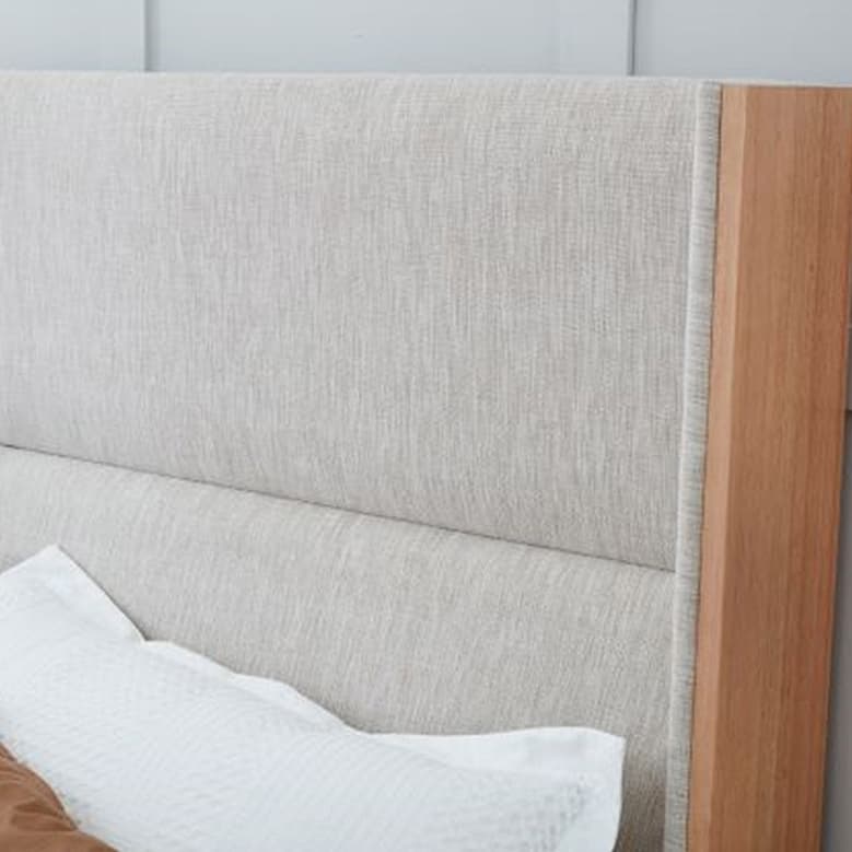 Detail image of the  Rialto Qb Bed Complete W/Floating Base (Natural, Profile Adonis Pepper) from Forty Winks