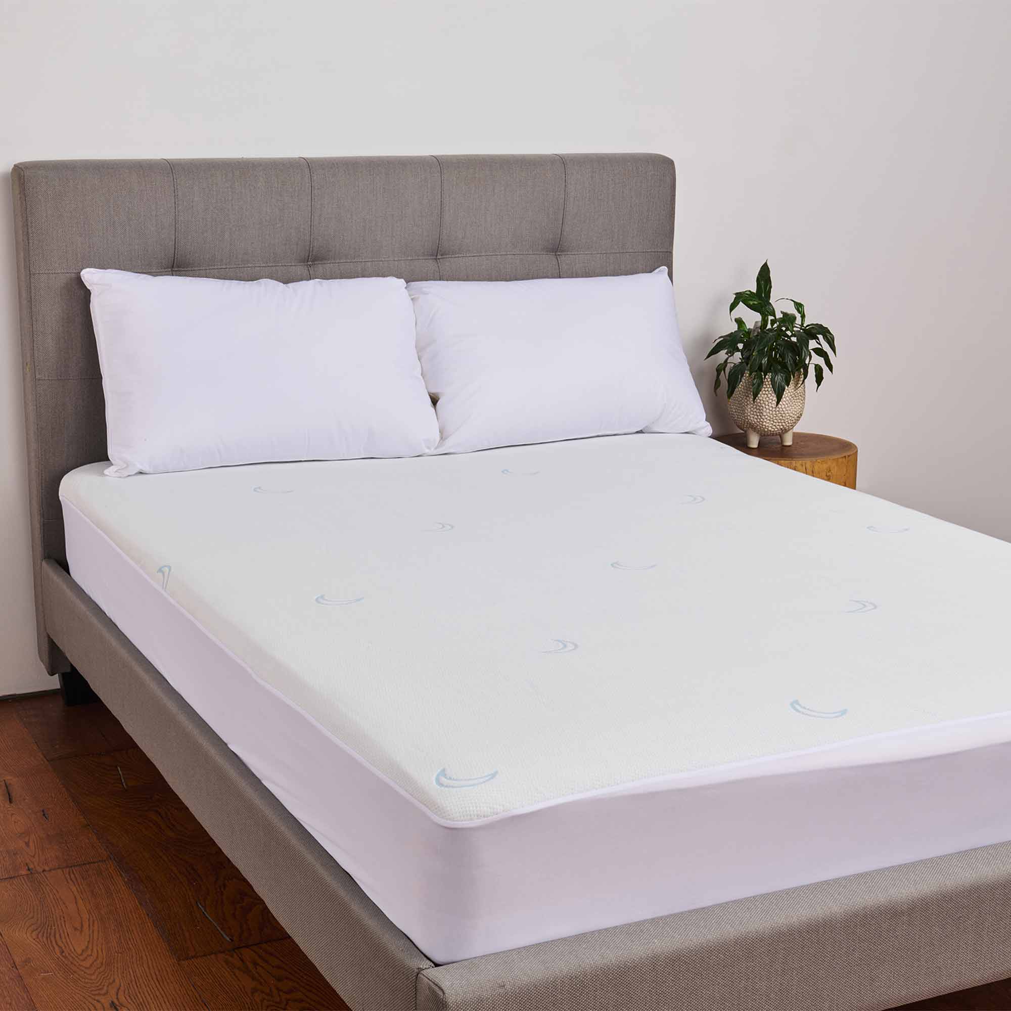 Lifestyle image of the  Cool Moon Tencel Mattress Protector Qb from Forty Winks