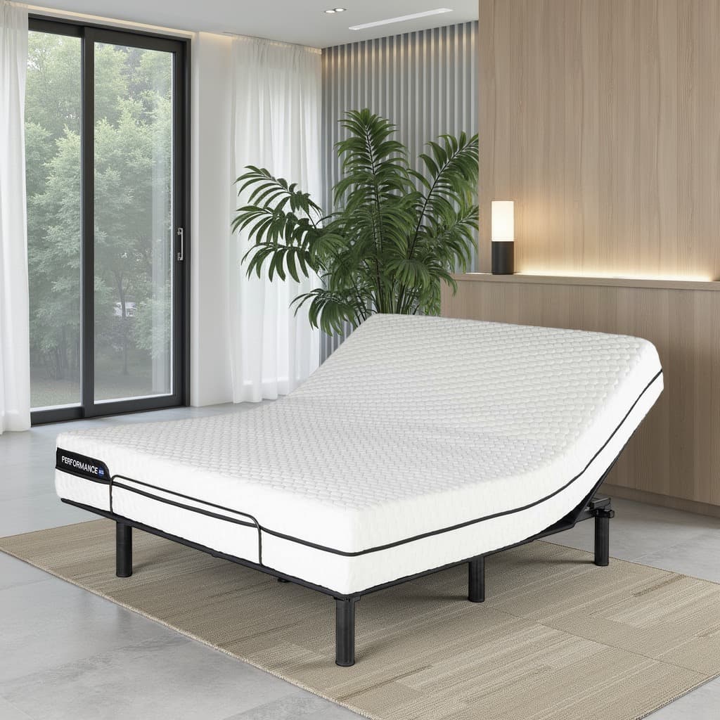 Lifestyle image of the  Iadjust Bronze Qb Adjustable Base from Forty Winks