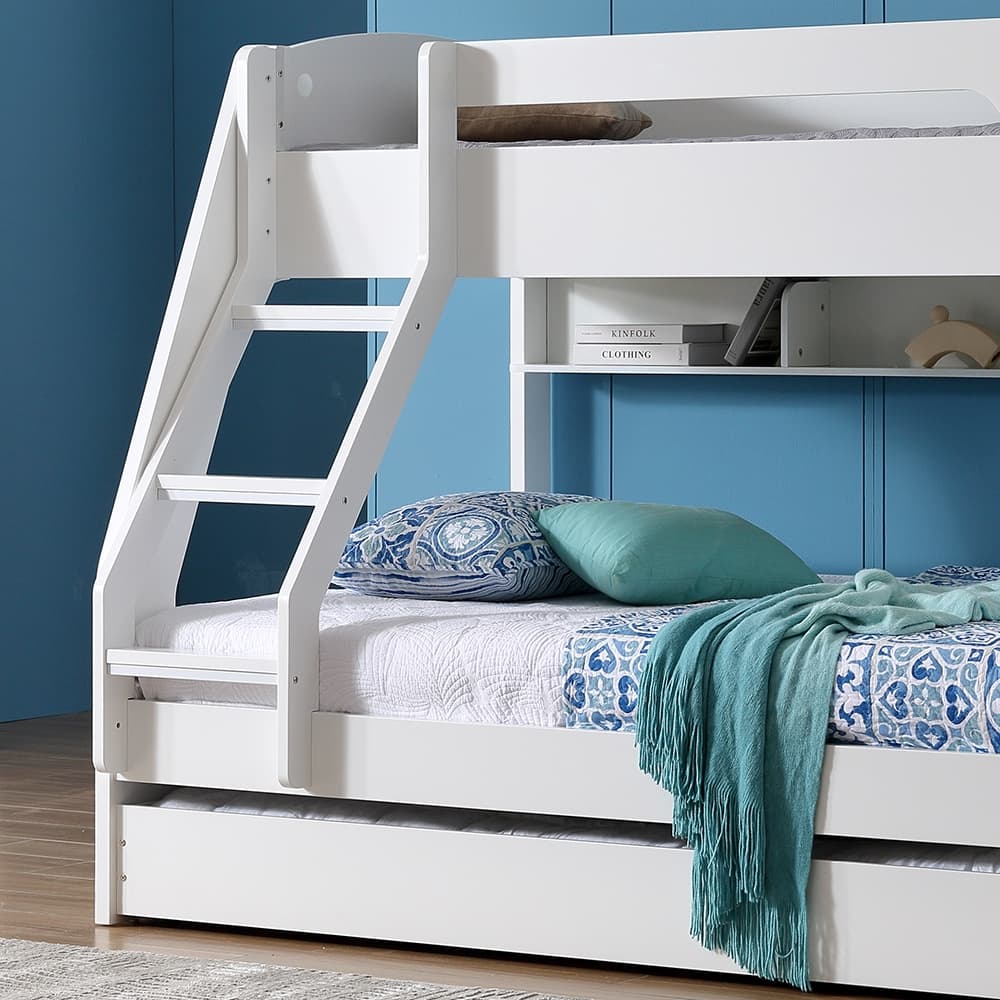 Lifestyle image of the  Rhino (Ivory White) Sb/Db Bunk W/Trundle from Forty Winks