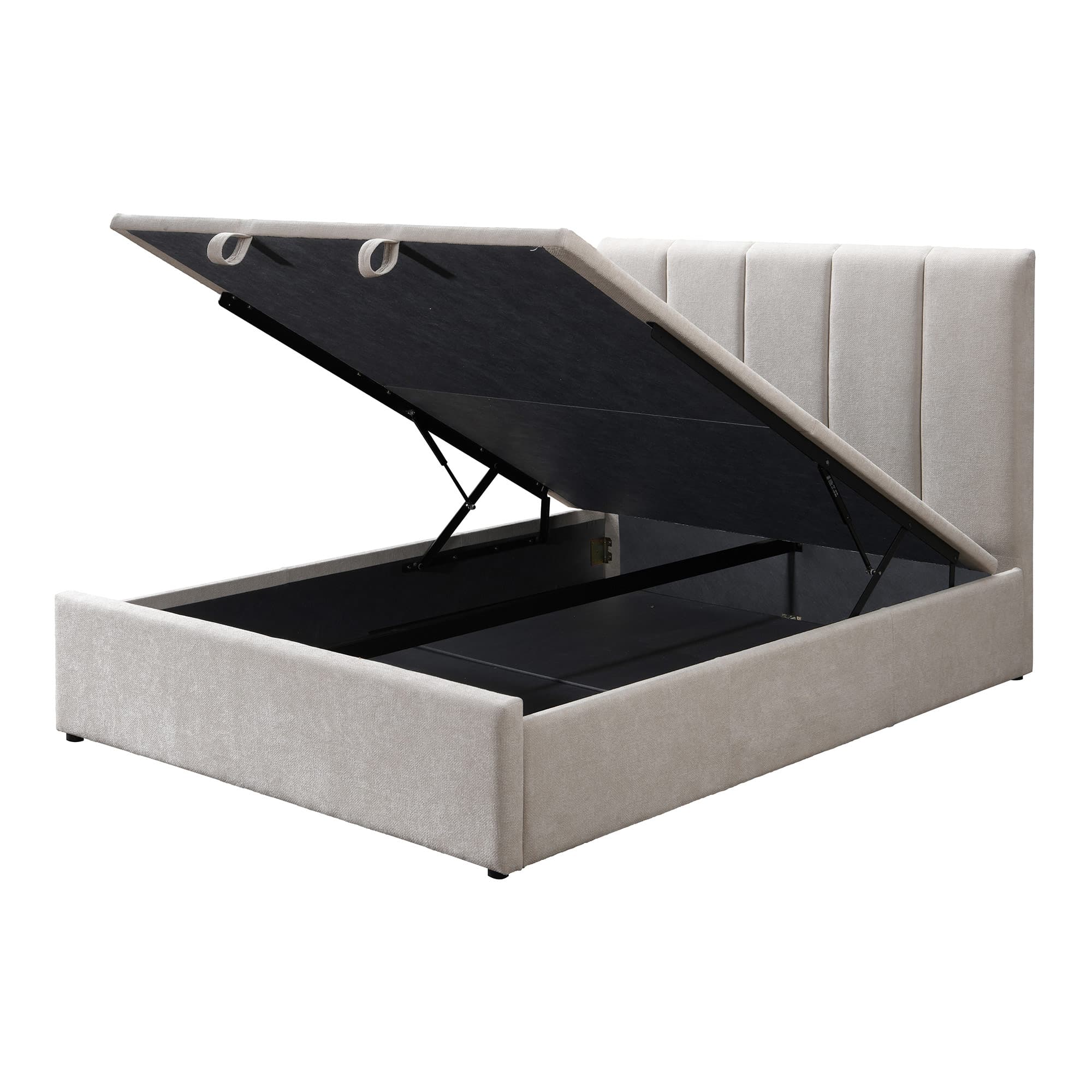 Product image of the  Harlow Qb Bed W/Gas Lift (Beige) from Forty Winks