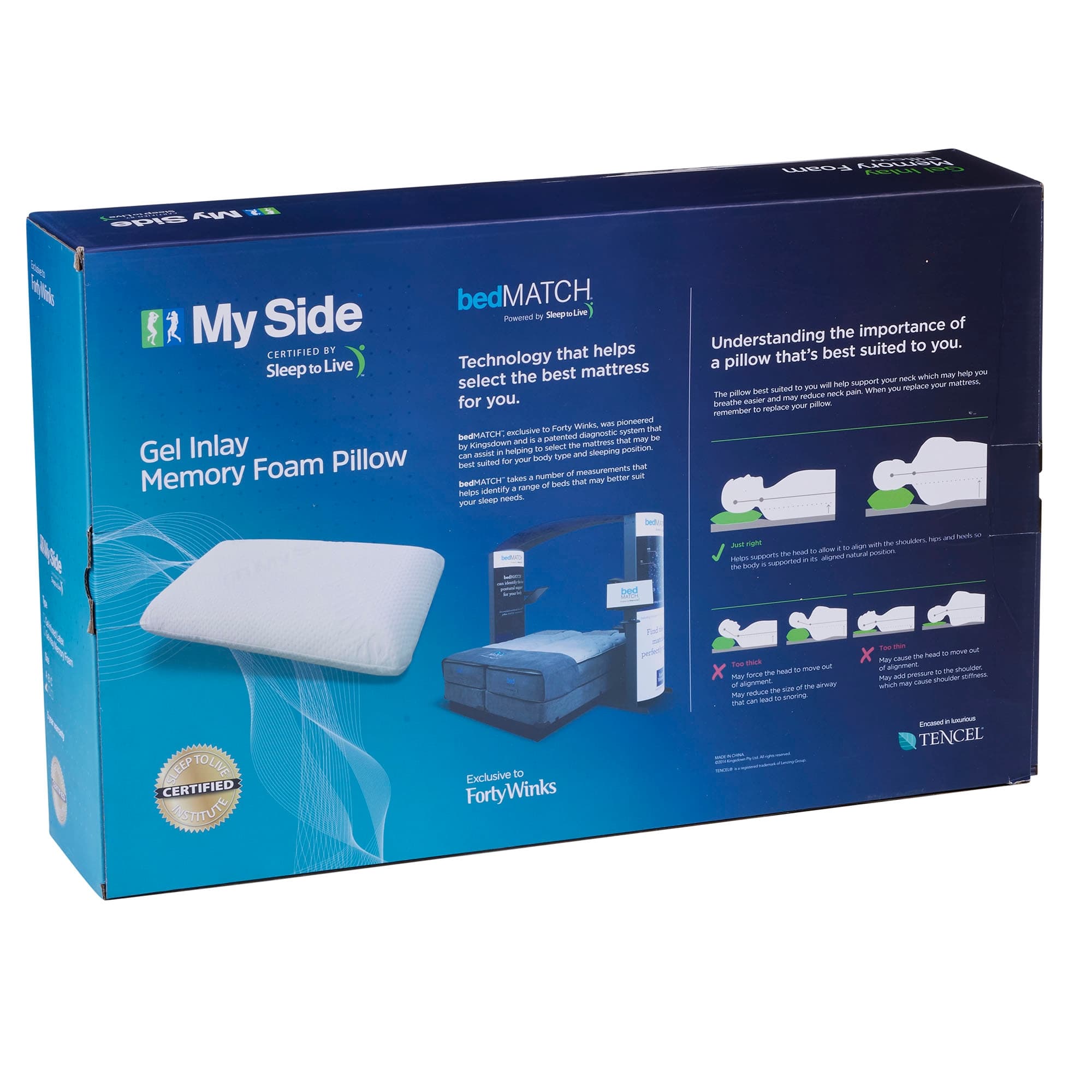 Lifestyle image of the  Myside Pillow Memory Foam A from Forty Winks