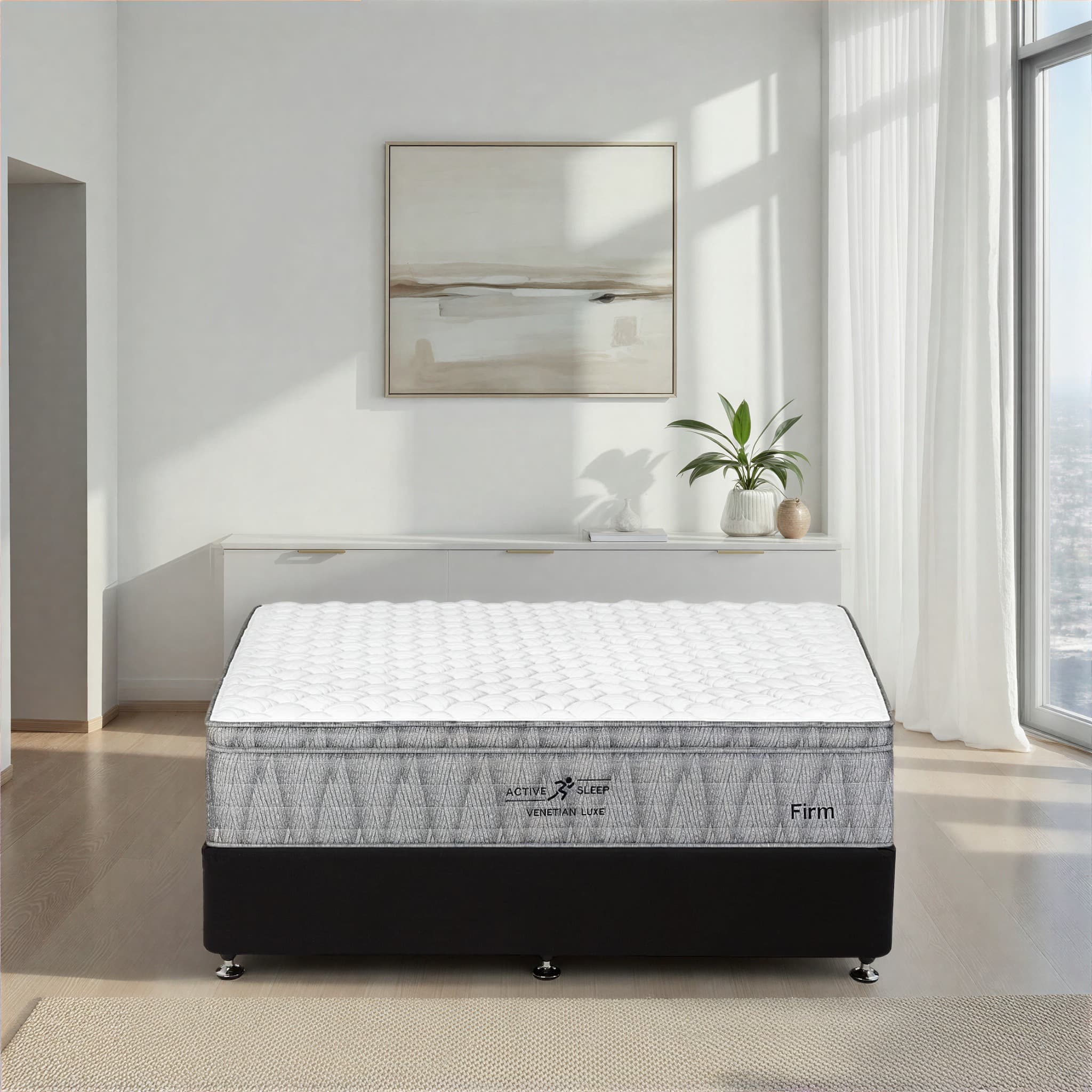 Lifestyle image of the  Venetian Luxe Firm Mattress Qb from Forty Winks