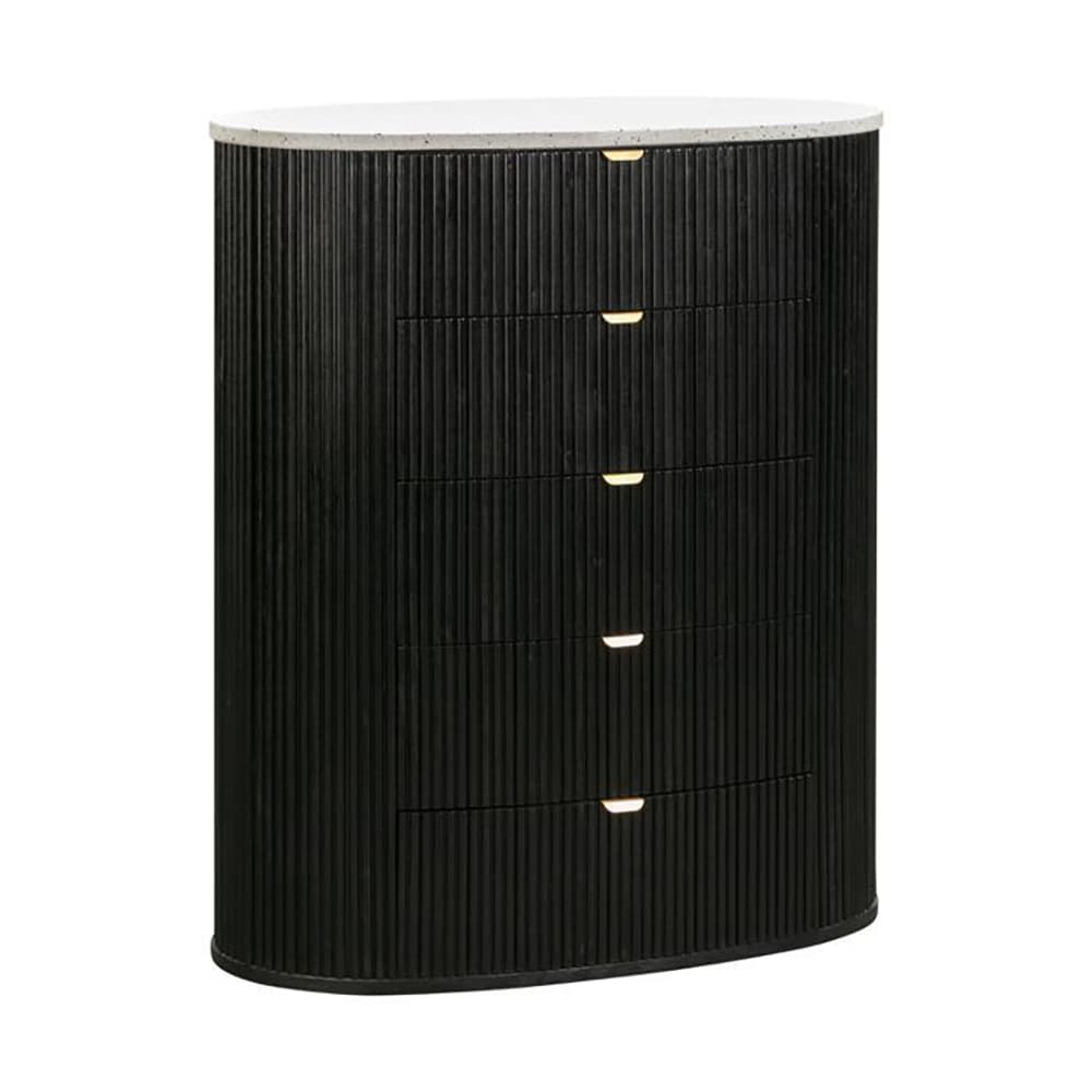 Lifestyle image of the Razzo Tallboy 5Drw Black from Forty Winks