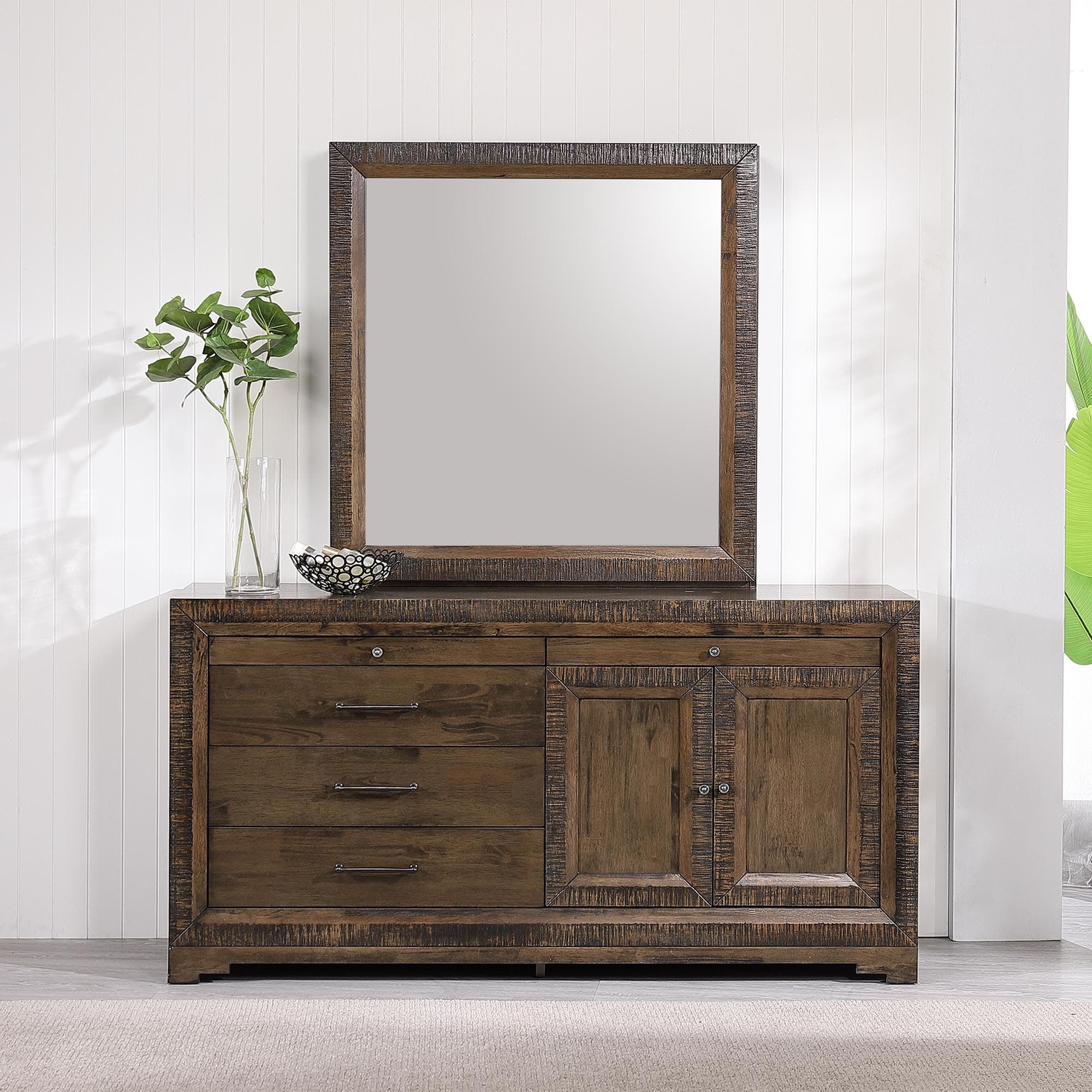 Lifestyle image of the Bolton Mirror W/Storage from Forty Winks