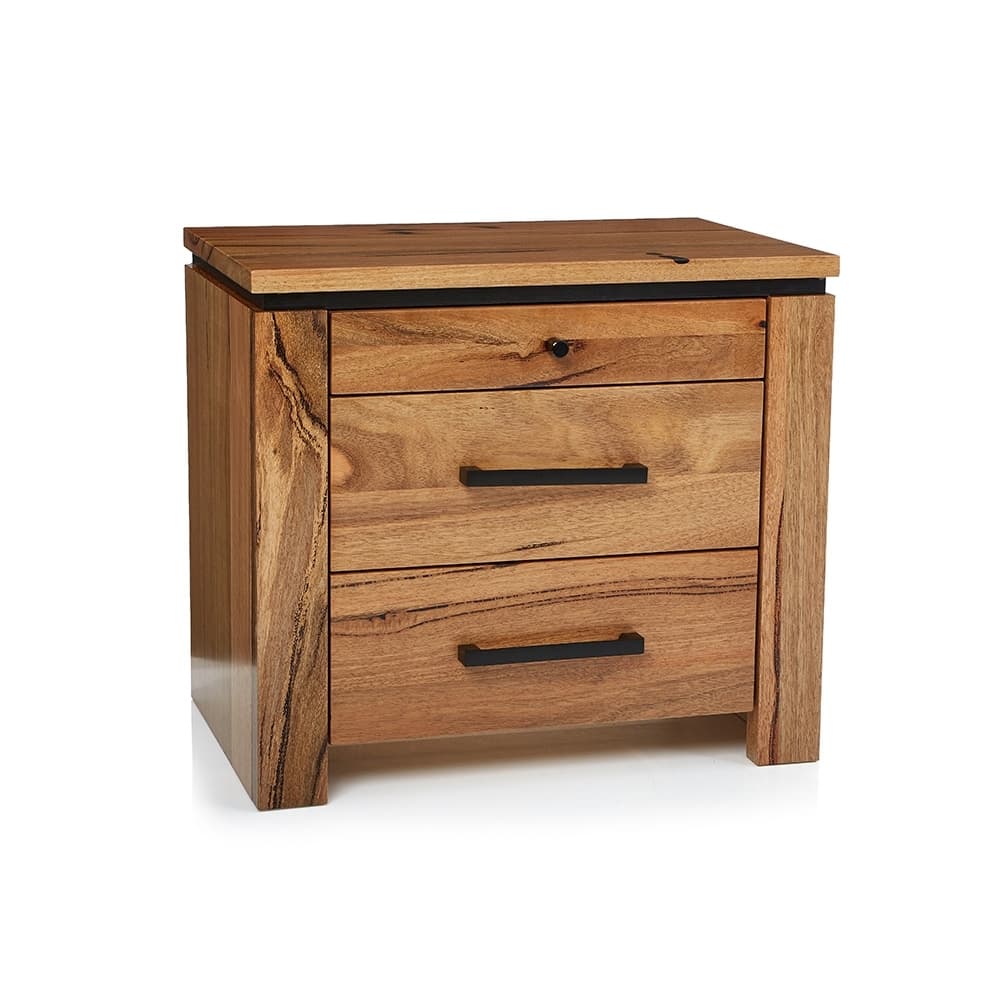 Lifestyle image of the Maya Bedside Table 2 Drw from Forty Winks