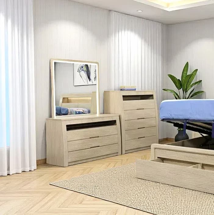 Lifestyle image of the Skyline Dresser from Forty Winks