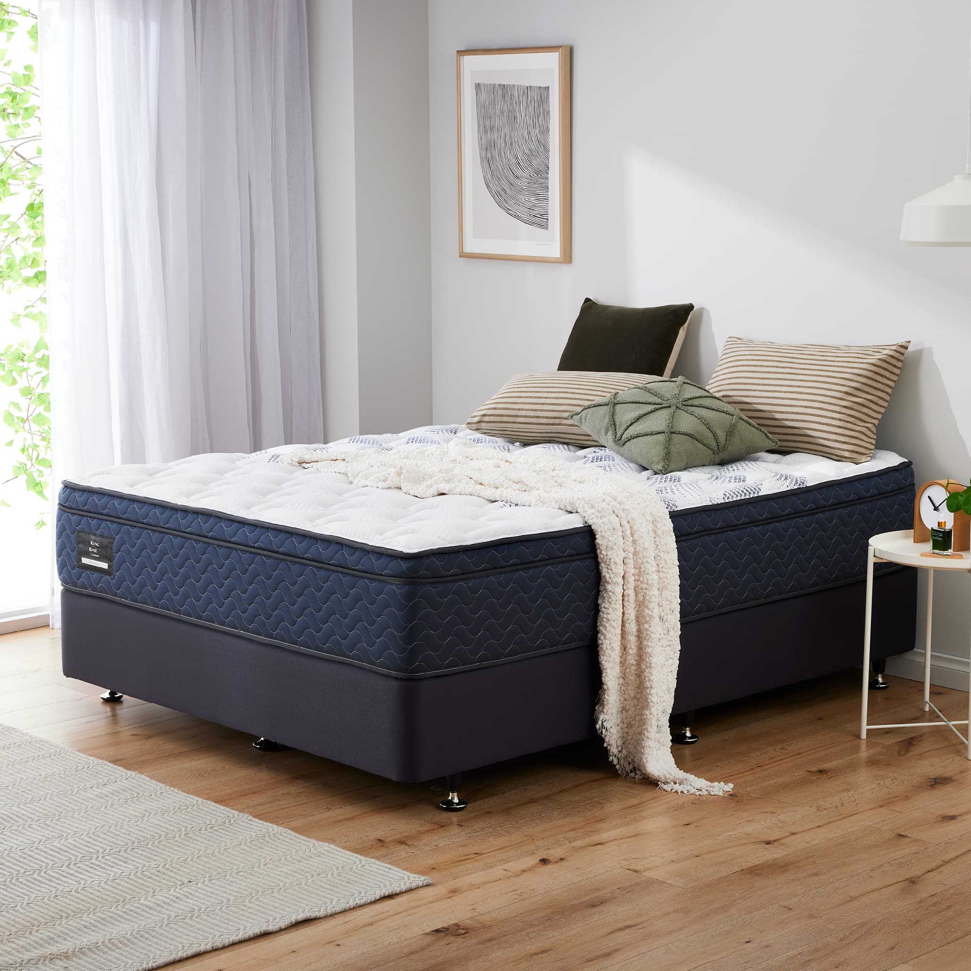 Lifestyle image of the Malibu Medium Kb Mattress from Forty Winks
