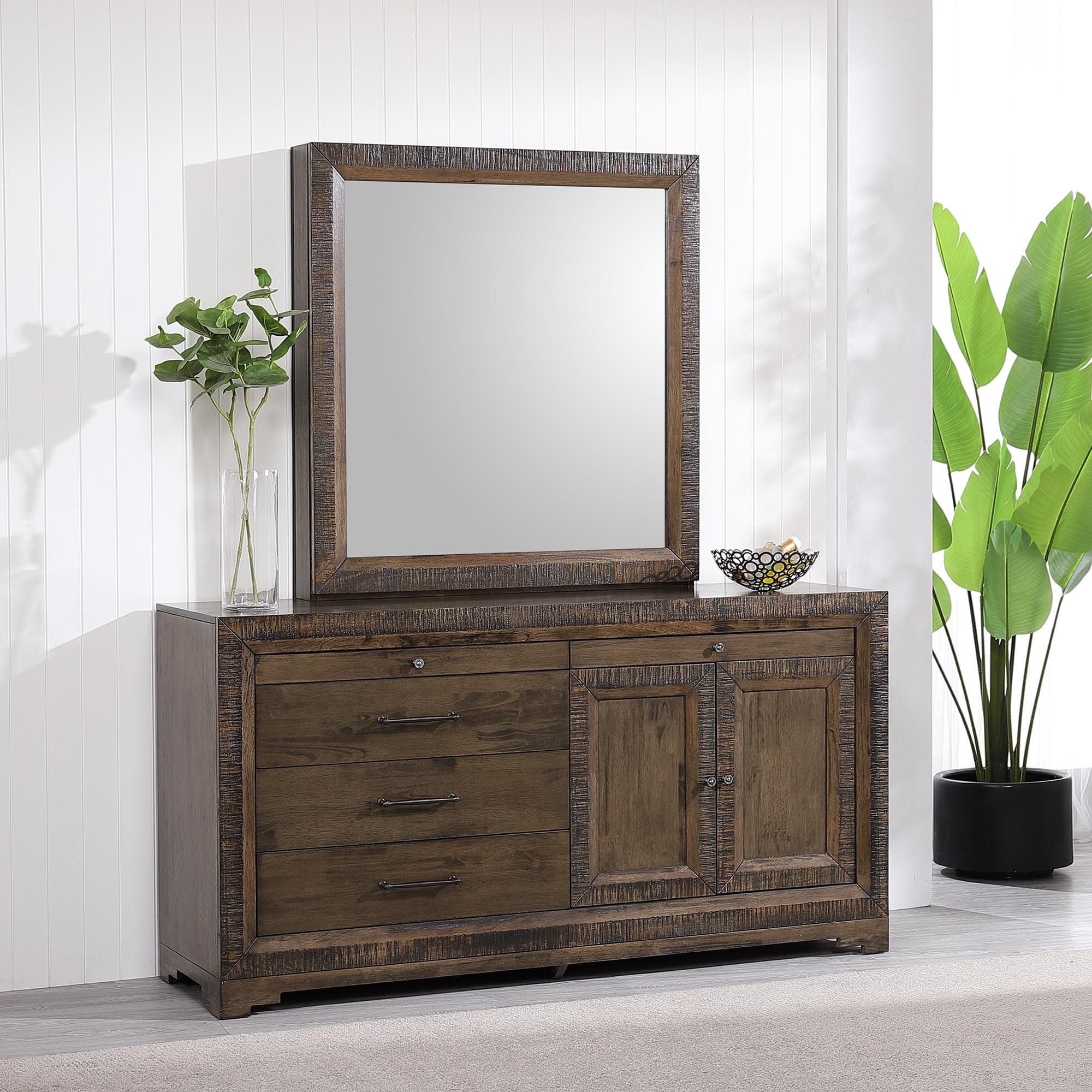 Lifestyle image of the Bolton Mirror W/Storage from Forty Winks