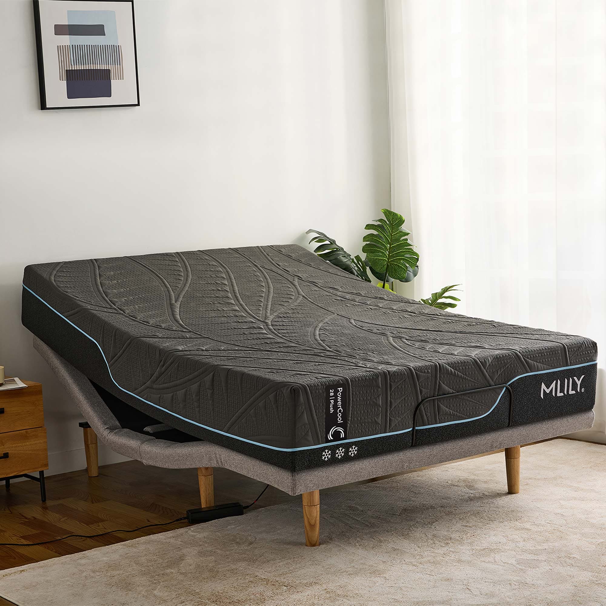 Lifestyle image of the Mlily Powercool 28 Plush Mattress Qb from Forty Winks