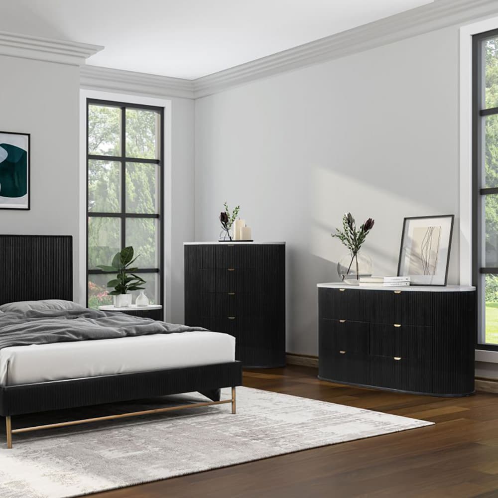 Lifestyle image of the Razzo Tallboy 5Drw Black from Forty Winks