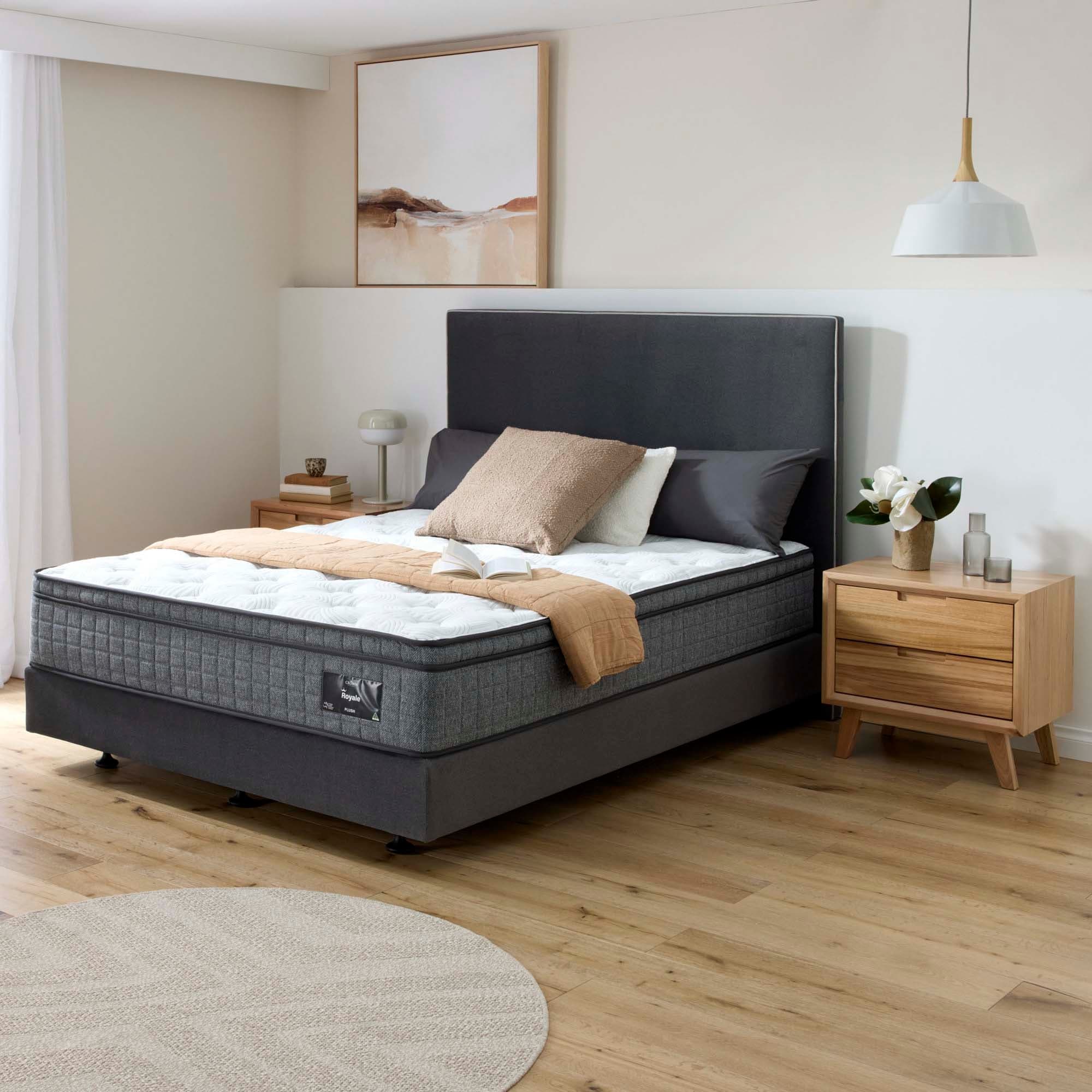 Lifestyle image of the Royale Plush Qb Mattress from Forty Winks