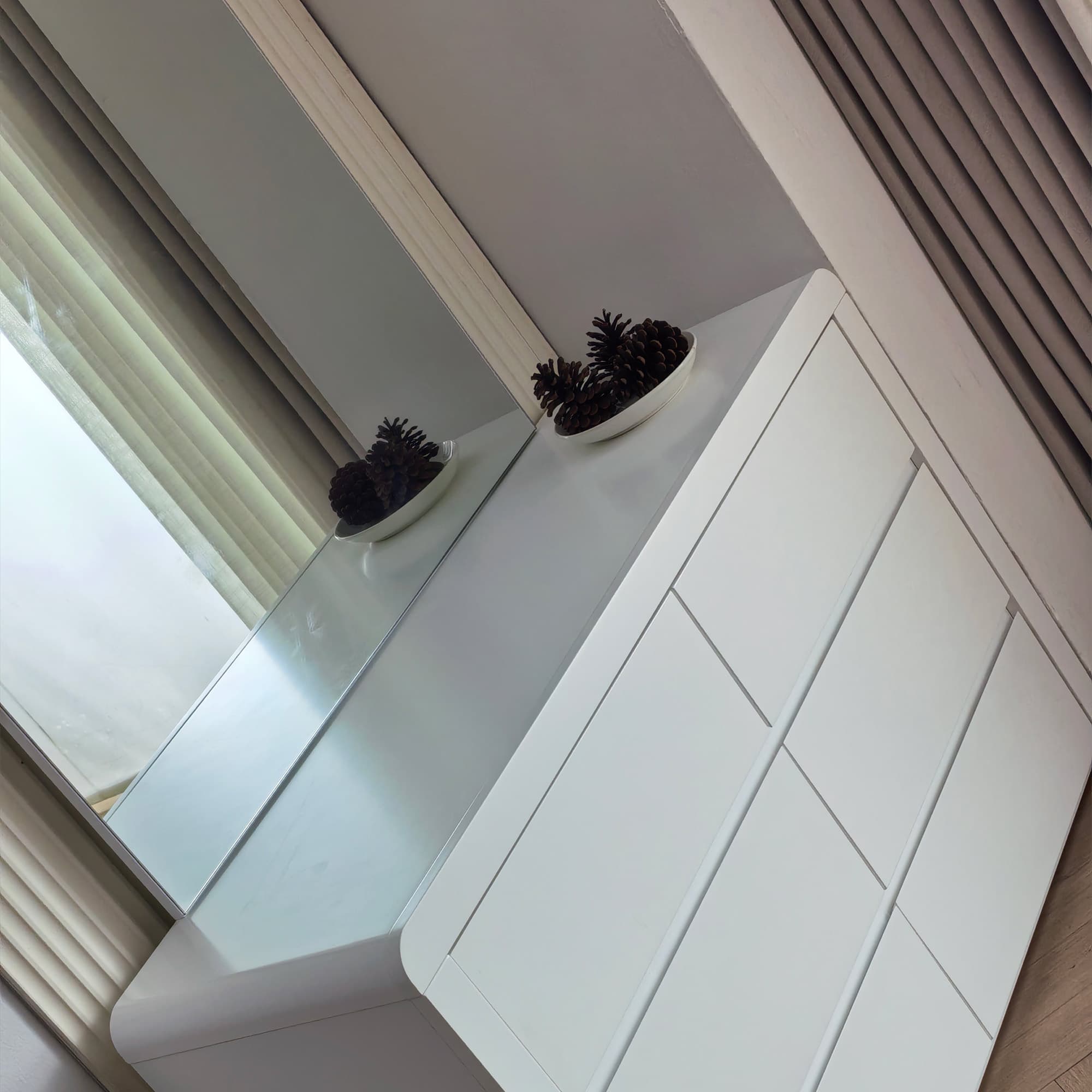 Lifestyle image of the Aria (Ivory White) Dresser Table 6 Drawer from Forty Winks