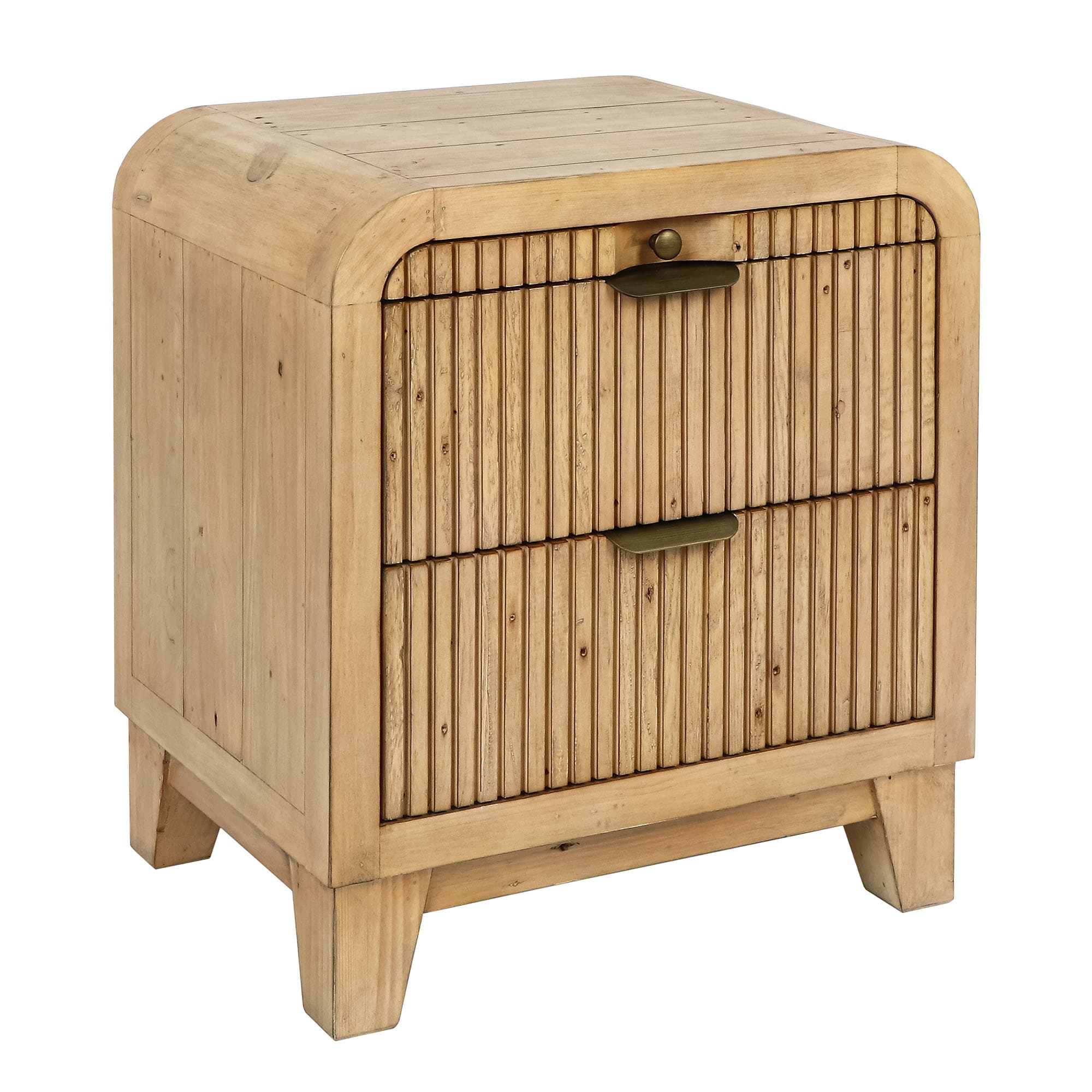 Lifestyle image of the Ollie Bedside Table from Forty Winks