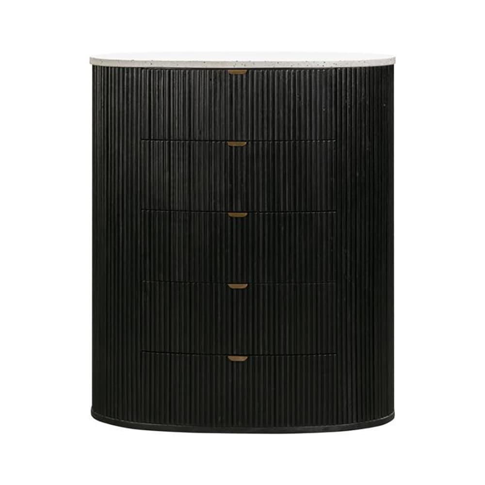 3D image of the Razzo Tallboy 5Drw Black from Forty Winks