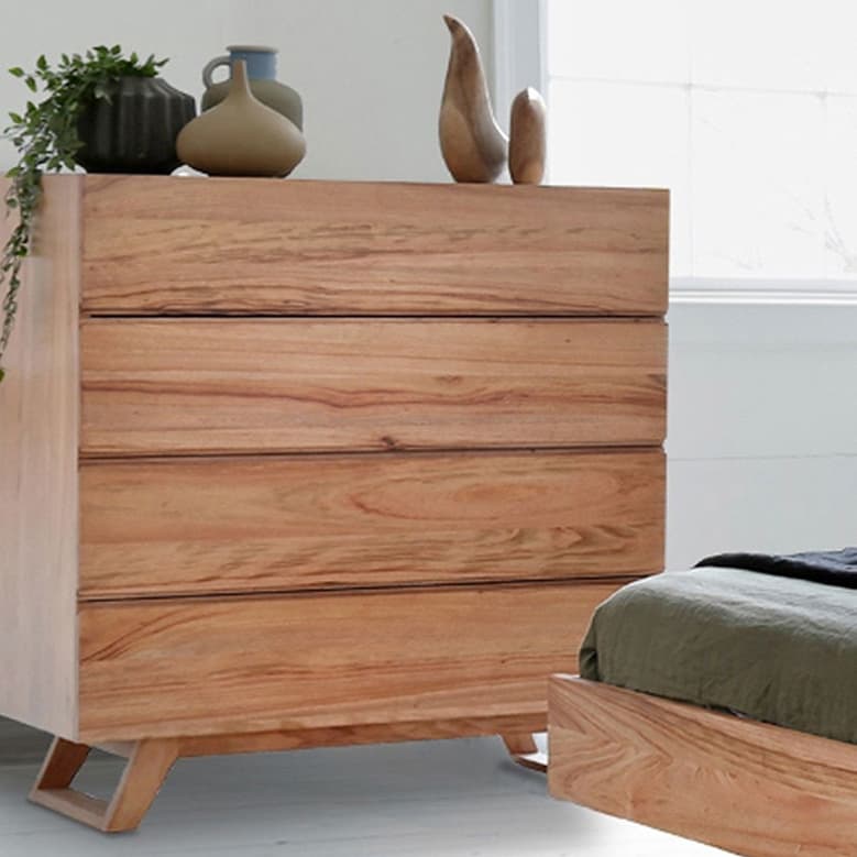 Lifestyle image of the Byron Tallboy 4 Drawer from Forty Winks