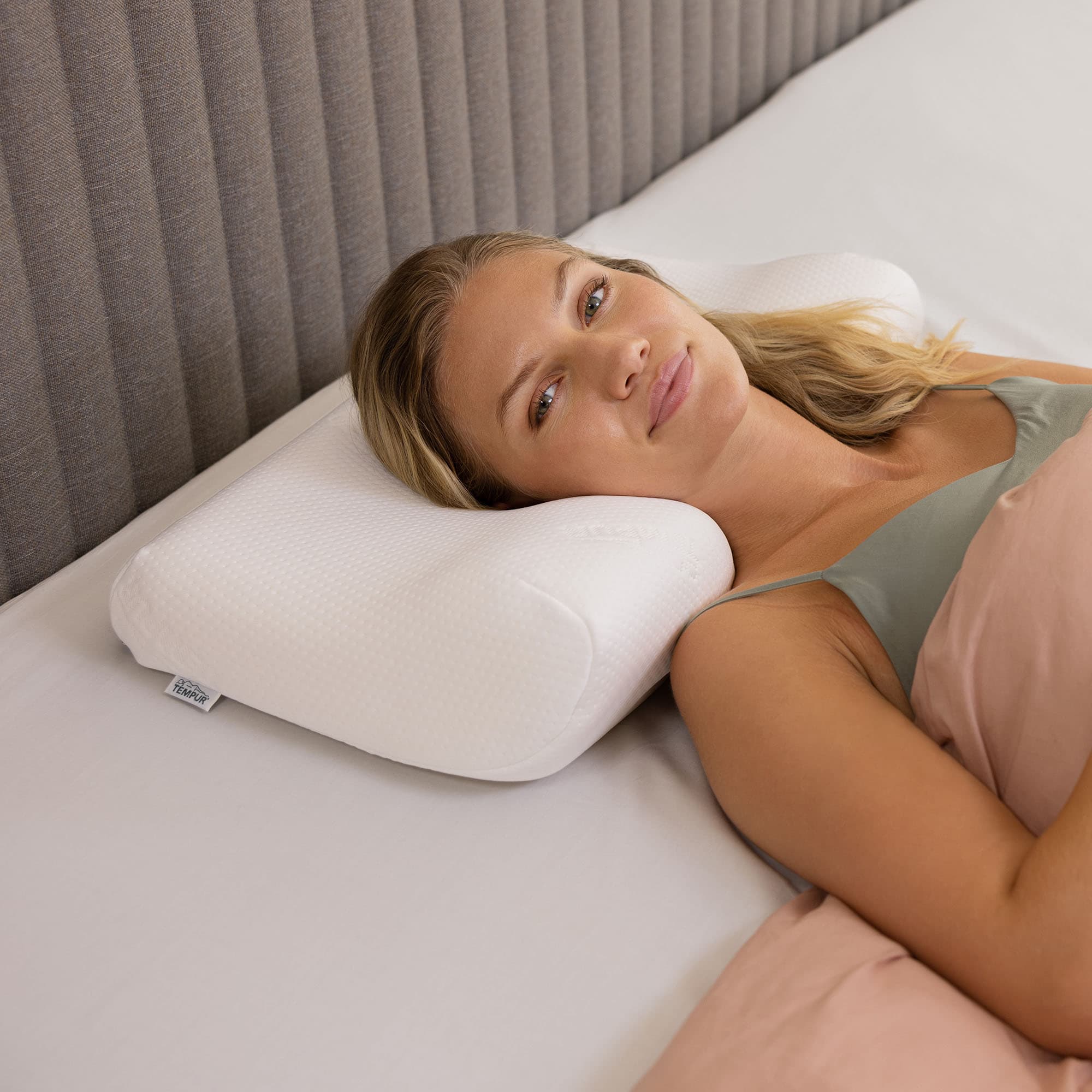 Lifestyle image of the Tempur Pillow Ergoplus Q/Med 64X32X11/6 from Forty Winks