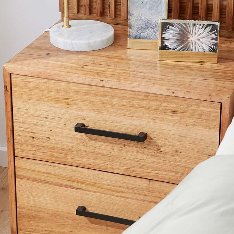 Lifestyle image of the Daytona Bedside Table from Forty Winks